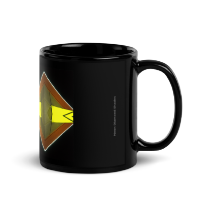 Neon Diamond Shades |  Black Ceramic Coffee Mug   - Image 4