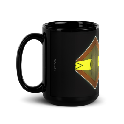 Neon Diamond Shades |  Black Ceramic Coffee Mug   - Image 5