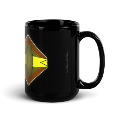 Neon Diamond Shades |  Black Ceramic Coffee Mug   - Image 7
